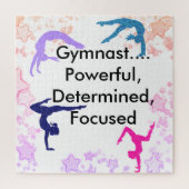 Puzzle Gymnaste... Puissant, Déterminé, Ciblé (Vertical)