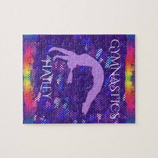 Puzzle "GYMNASTICS" avec nom personnalisé. (Horizontal)