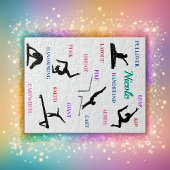 Puzzle Gymnastique Compétences Typographie