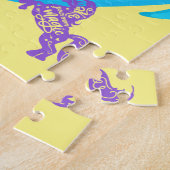 Puzzle Gymnastique et poneys violets personnalisés (Côté)