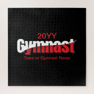 Puzzle Gymnastique - Gymnaste Abstrait Word Art Swish