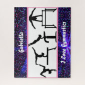 Puzzle Gymnastique - I Love Gymnastique avec nom (Vertical)