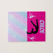 Puzzle Gymnastique Purple Lilac Hot rose Bébé Blue Pastel (Horizontal)