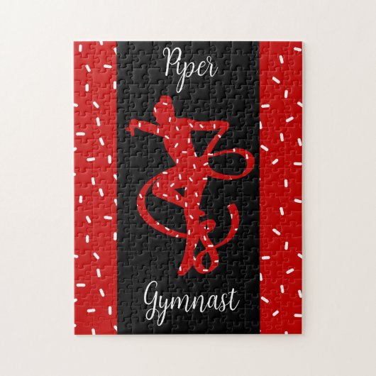 Puzzle Gymnastique rythmique de Noël Rouge Bonbons Sprink (Vertical)