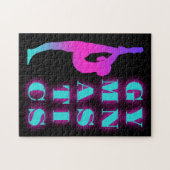 Puzzle Gymnastique violet rose turquoise Ombre (Horizontal)