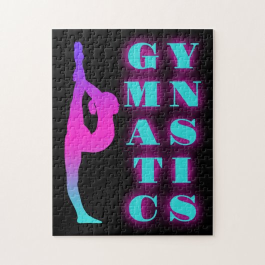 Puzzle Gymnastique violet rose turquoise Ombre (Vertical)