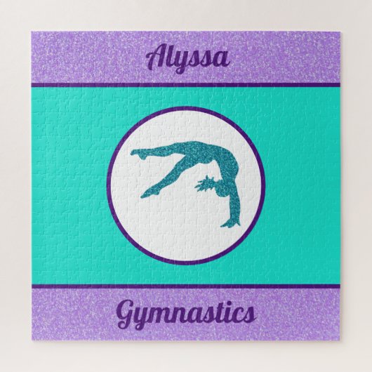 Puzzle Gymnastique Violet / Turquoise (Vertical)