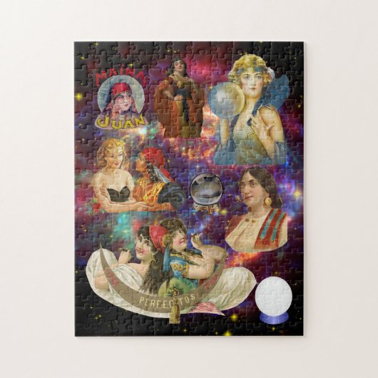 Puzzle Gypsy Fortune tellers Psychique Art Vintage (Vertical)