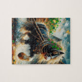Puzzle Gypsy Vanner Pulling Shamrock St patrick de panier (Horizontal)