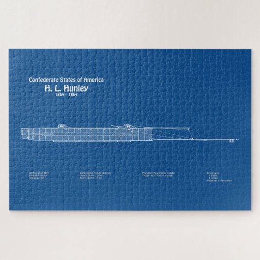 Puzzle H. L. Hunley - Plan directeur des navires (Horizontal)