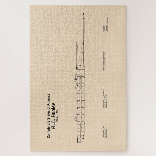 Puzzle H. L. Hunley - Plan directeur des navires SD (Vertical)