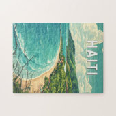 Puzzle Haïti Illustration Voyage Art Vintage (Horizontal)