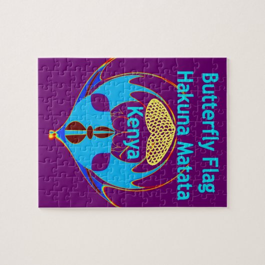 Puzzle "Hakuna Matata Kenya" Papillon Art Imprimer/Graphi (Horizontal)