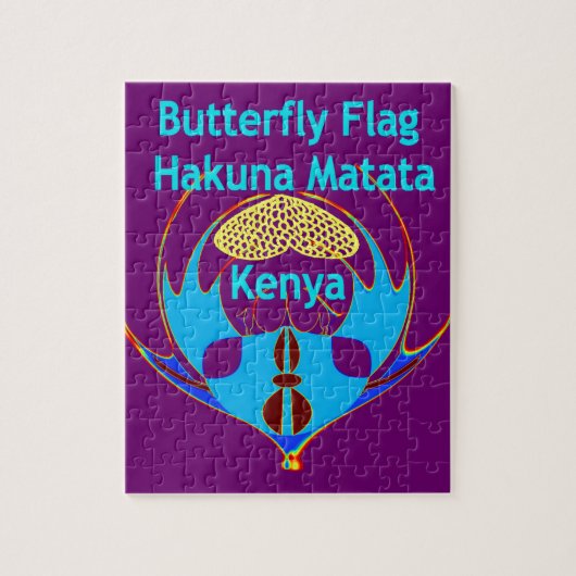 Puzzle "Hakuna Matata Kenya" Papillon Impression d'art/G (Vertical)