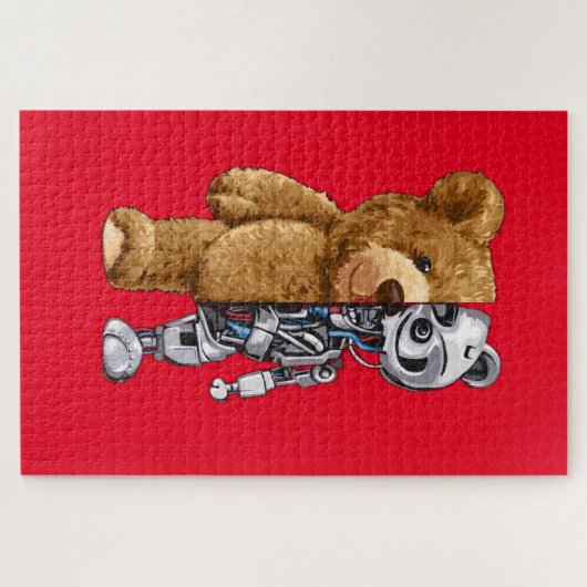 Puzzle Half Bear Half Robot (Horizontal)