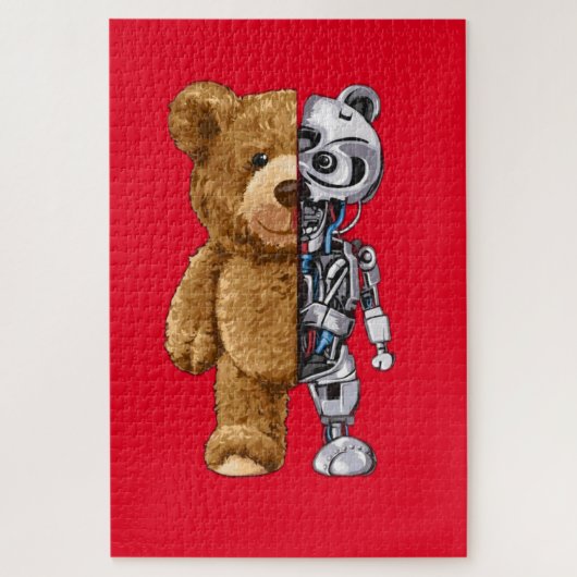 Puzzle Half Bear Half Robot (Vertical)