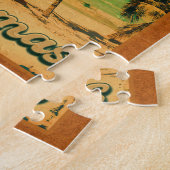 Puzzle Half Moon Cay Bahamas Retro Sunset Vacation 60s (Côté)