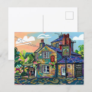 Puzzle Hall Inn, Sowerby Bridge Kunstprint Briefkaart