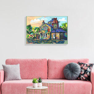 Puzzle Hall Inn, Sowerby Bridge Kunstprint Canvas Afdruk