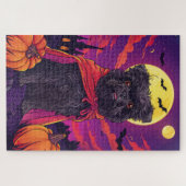 Puzzle Halloween Affenpinscher Vampire Citrouilles effroi (Horizontal)
