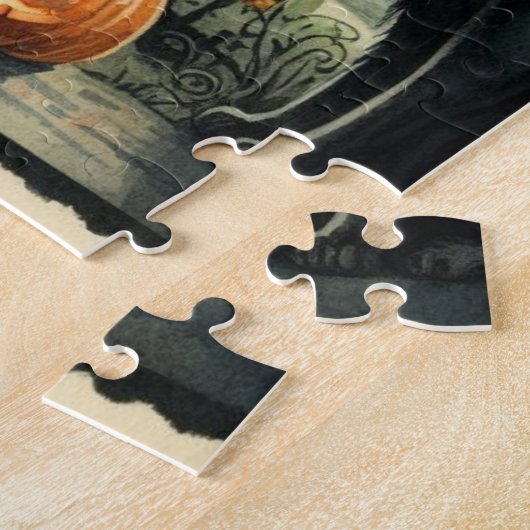 Puzzle Halloween/Automne/Automne/citrouille/chat (Côté)