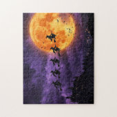 Puzzle Halloween avec Lune et Sorcière (Vertical)