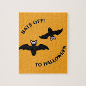 Puzzle Halloween Bats Orange (Vertical)