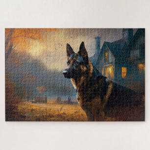 Puzzle Halloween berger allemand effroi