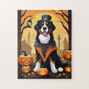 Puzzle Halloween bernois de chien de montagne