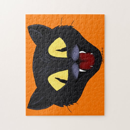 Puzzle Halloween Black Cat (Vertical)