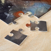 Puzzle Halloween Bluetick Coonhound avec la peur Citrouil (Côté)