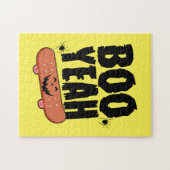 Puzzle Halloween Boo Yeah Skateboard Birthday (Horizontal)