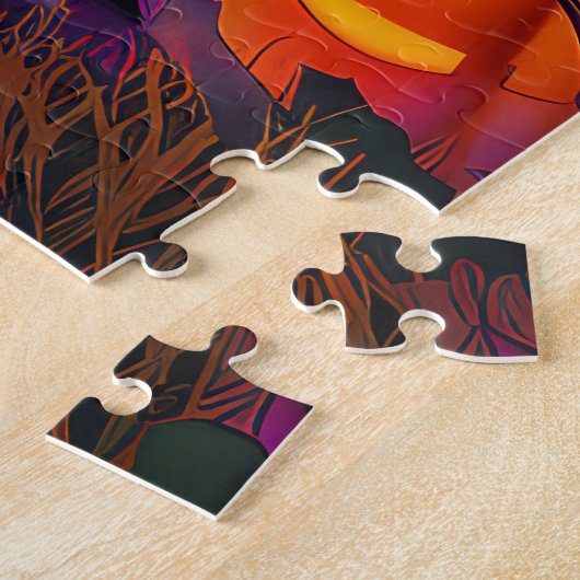 Puzzle Halloween Cane Corso Vampire Citrouilles effroi (Côté)