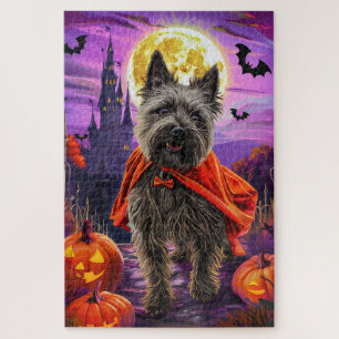 Puzzle Halloween Cane Corso Vampire Citrouilles effroi