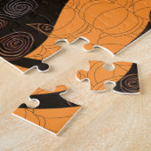 Puzzle Halloween/chat/citrouille/automne (Côté)