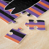 Puzzle Halloween Chat Noir Sorcières Casquettes (Côté)