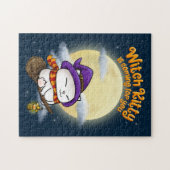 Puzzle Halloween Chat Witch Kitty (Horizontal)