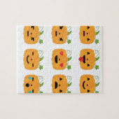 Puzzle halloween citrouille emojis (Horizontal)