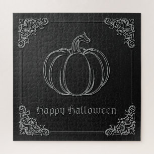 Puzzle Halloween Citrouille en argent
