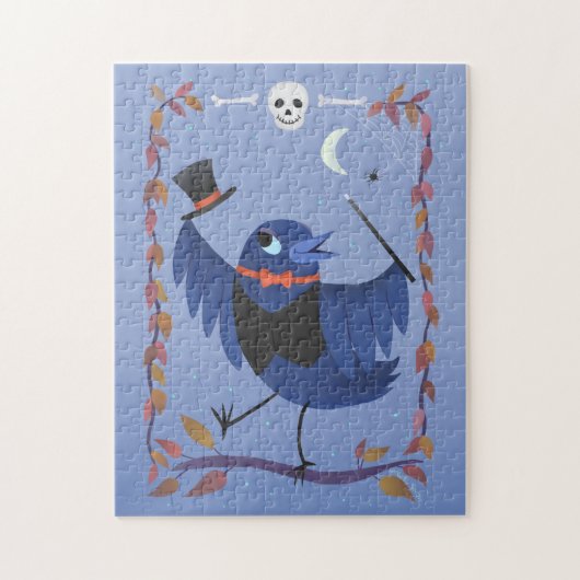 Puzzle Halloween Corbeau Corbeau Lune Magie (Vertical)