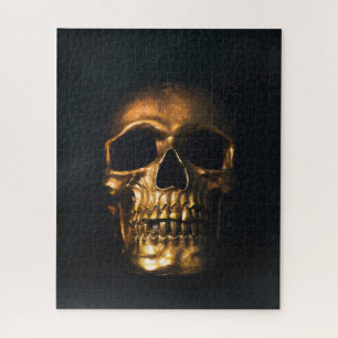 Puzzle Halloween crâne d'horreur d'or