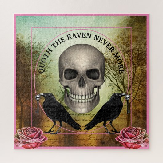 Puzzle Halloween crâne Ravens (Vertical)