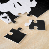 Puzzle Halloween crânes blancs noirs empiler sur mesure (Côté)