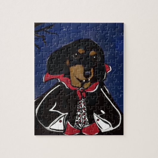 Puzzle Halloween Dachshund (Vertical)