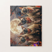 Puzzle Halloween Éffrayant de chats de Siamese (Vertical)