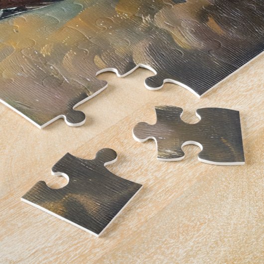 Puzzle Halloween éffrayant en chat noir (Côté)