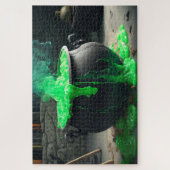 Puzzle Halloween en cauldron de sorcière bouillonnante (Vertical)