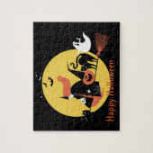 Puzzle Halloween Enfants Black Scary Cartoon Moon Witte m (Vertical)