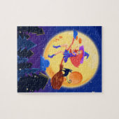 Puzzle Halloween Flying Witch (Horizontal)