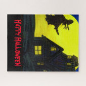 Puzzle HALLOWEEN FLYING WITCH serviettes (Horizontal)